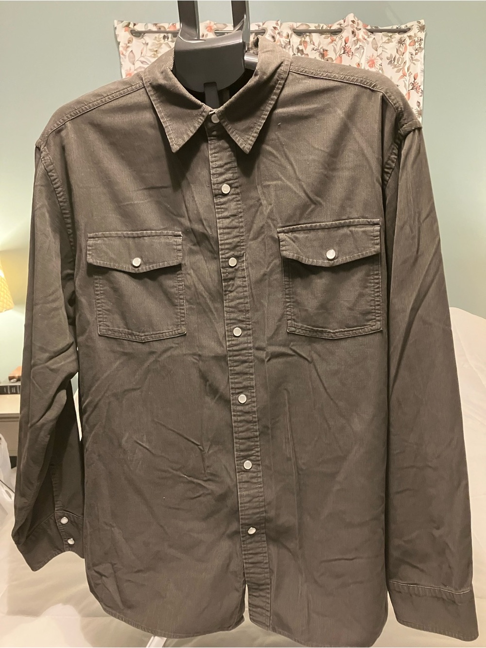 Horny Toad Men’s XL Brown Corduroy Pearl Snap Western Shirt Toad & Co